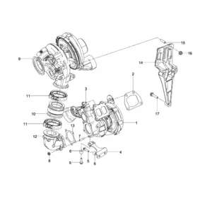 Картридж турбіни   831661-5007s    TURBO MAN TGA TGS TGX EURO HOCL 6 VI 12.4 L 480KM  велика  бітурбо