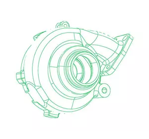 2100-011-519   корпус  турбокомпрессора Hyundai, Хюндай 2.0CRDI 83KW 2000 MITSUBISHI, TD025M-09T-3.3 2100-011-519   корпус  турбокомпрессора Hyundai, Хюндай 2.0CRDI 83KW 2000 MITSUBISHI, TD025M-09T-3.3